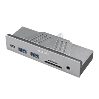 Docking station USB-C la HDMI 4K@30Hz, 2 x USB 3.0, 1 x USB-C cu prindere monitor Argintiu , Logilink UA0347